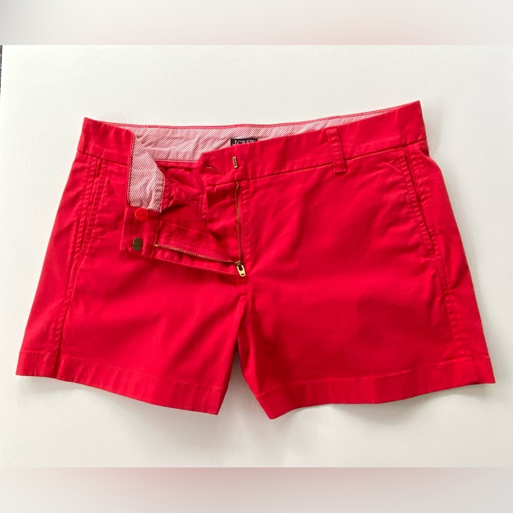 J. Crew Cotton-Blend Chino Shorts, Red Size: 8 - Picture 6 of 8